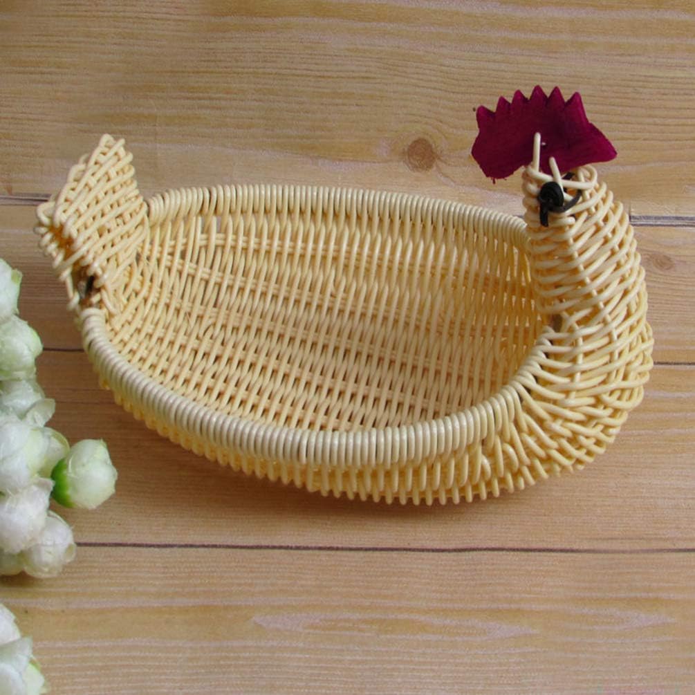 SEWACC Woven Storage Baskets, 3 Pcs Rattan Woven Fruit Basket, Decorative Bowl for Home Kitchen