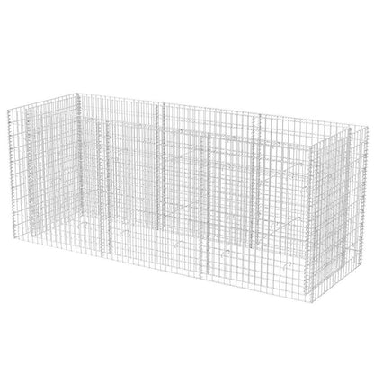 hliofuir Galvanized Steel Large Raised Garden Bed 106.3"x106.3"x39.4", Silver Rectangular Planter Box for Outdoor Vegetables, Flowers & Herbs