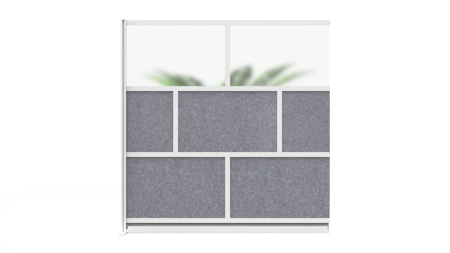 Luxor MW-7070-XFCG Modular Room Divider Wall System - 70" x 70" Add-On Wall