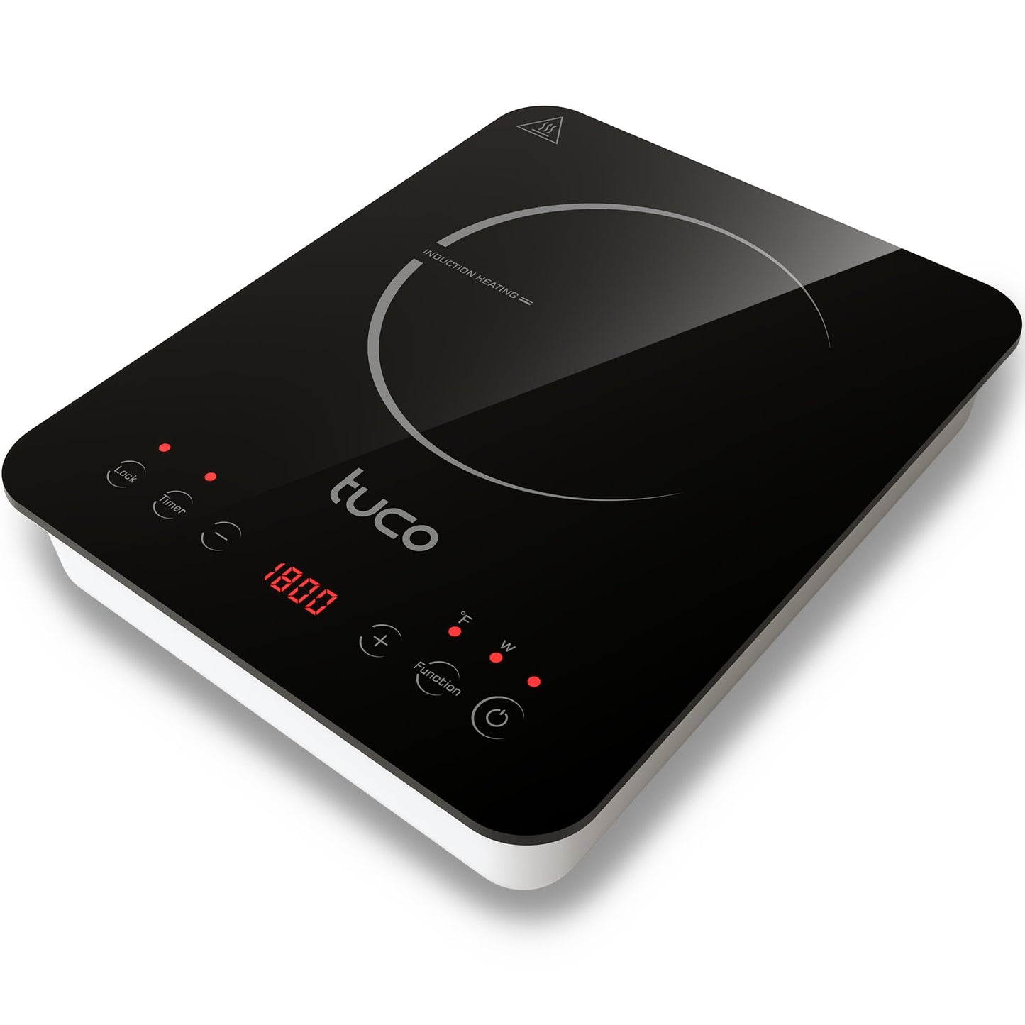TUCO Portable Induction Cooktop Burner Hot Plate Electric Stove with Shatter-Proof Ceramic Glass, LCD Sensor Touch, ETL Certified, 20 Cooking Modes, 1800 Watts