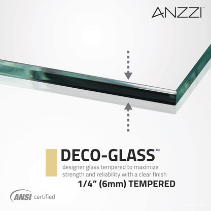 ANZZI 70-in x 60-in. Framed Double Sliding Shower Door, Resistance Free Hinges for Smooth Opening and Closing, Clear Tempered Glass in Matte Black Finish (SD-AZ15-01MB)
