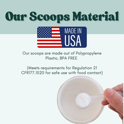 Supplement and Supply 1 Teaspoon (1/3 Tablespoon | 5 mL) Long Handle Plastic Measuring Spoon for Coffee, Protein Powder, Pet Food, Spices, Grains, Dry Goods – Food-Grade BPA-Free (Pack of 25)
