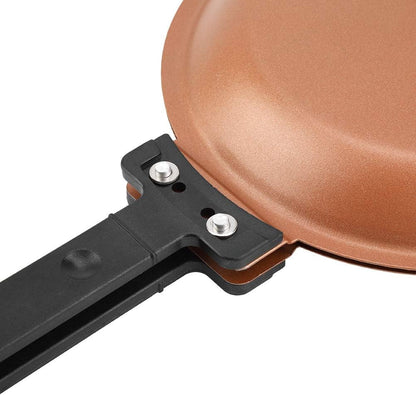 Iron Double Side Egg Frying Pan, Nonstick Skillet for Breakfast Cooking, Suitable for Gas Stove