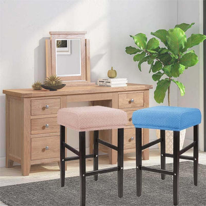 LIULIWEIFA Set 4/2/1 Counter slipcover,Black,2pcs Bar Stool Covers Rectangle of Saddle Bar Stool Covers Slipcover Stool