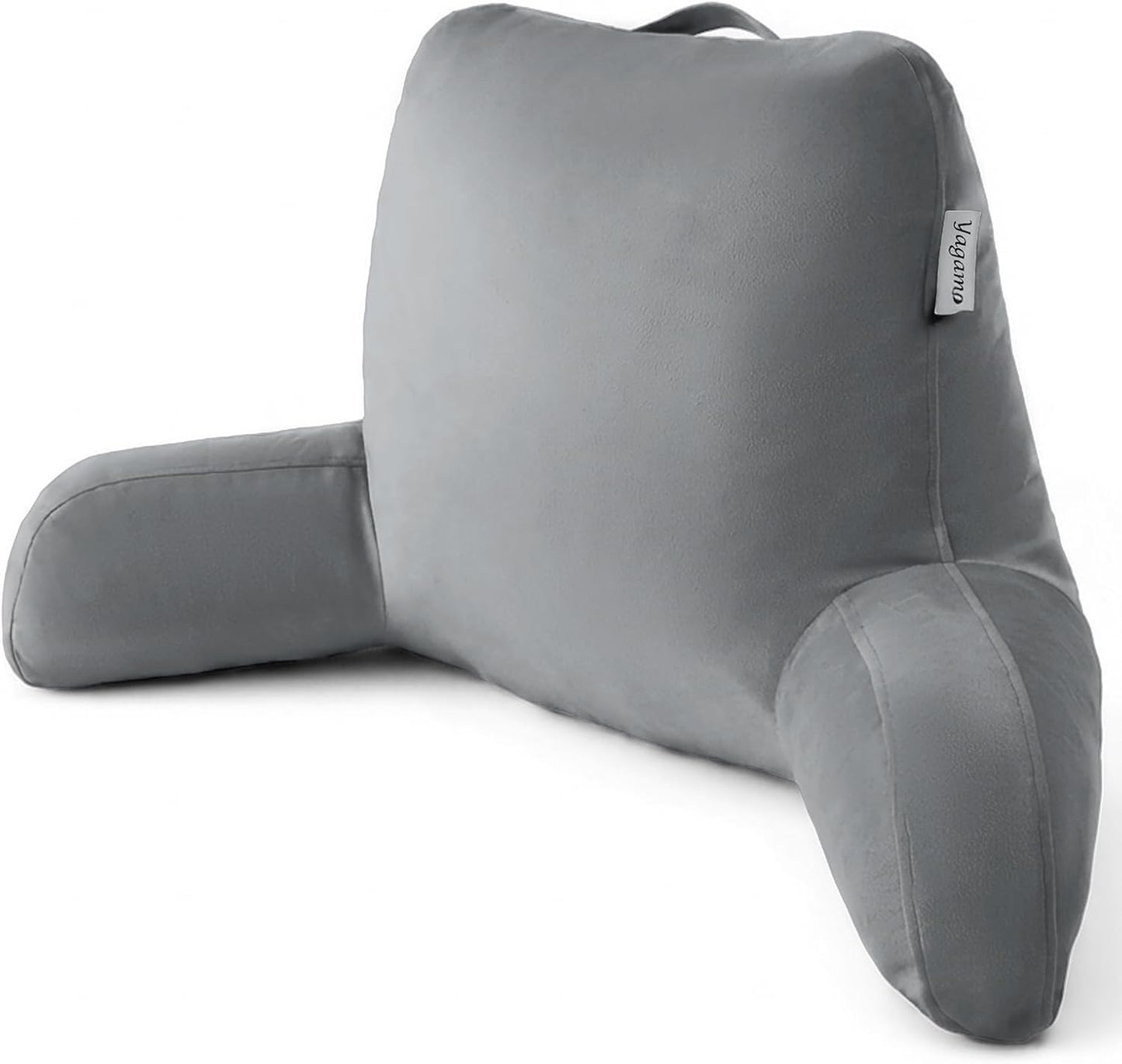 Yagamo Reading Pillow with Adjustable Memory Foam,Adult Backrest with Arms, Back Pillow for Sitting in Bed
