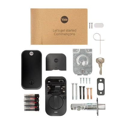 Yale Security Assure Lock 2 Deadbolt, Black Suede Keyed Smart Entry Door Lock with Wi-Fi Connected Keypad for Code Entry and Remote Access, YRD410-WF1-BSP