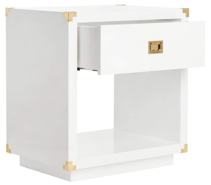 Safavieh Couture Collection Lella White Lacquer Side Table