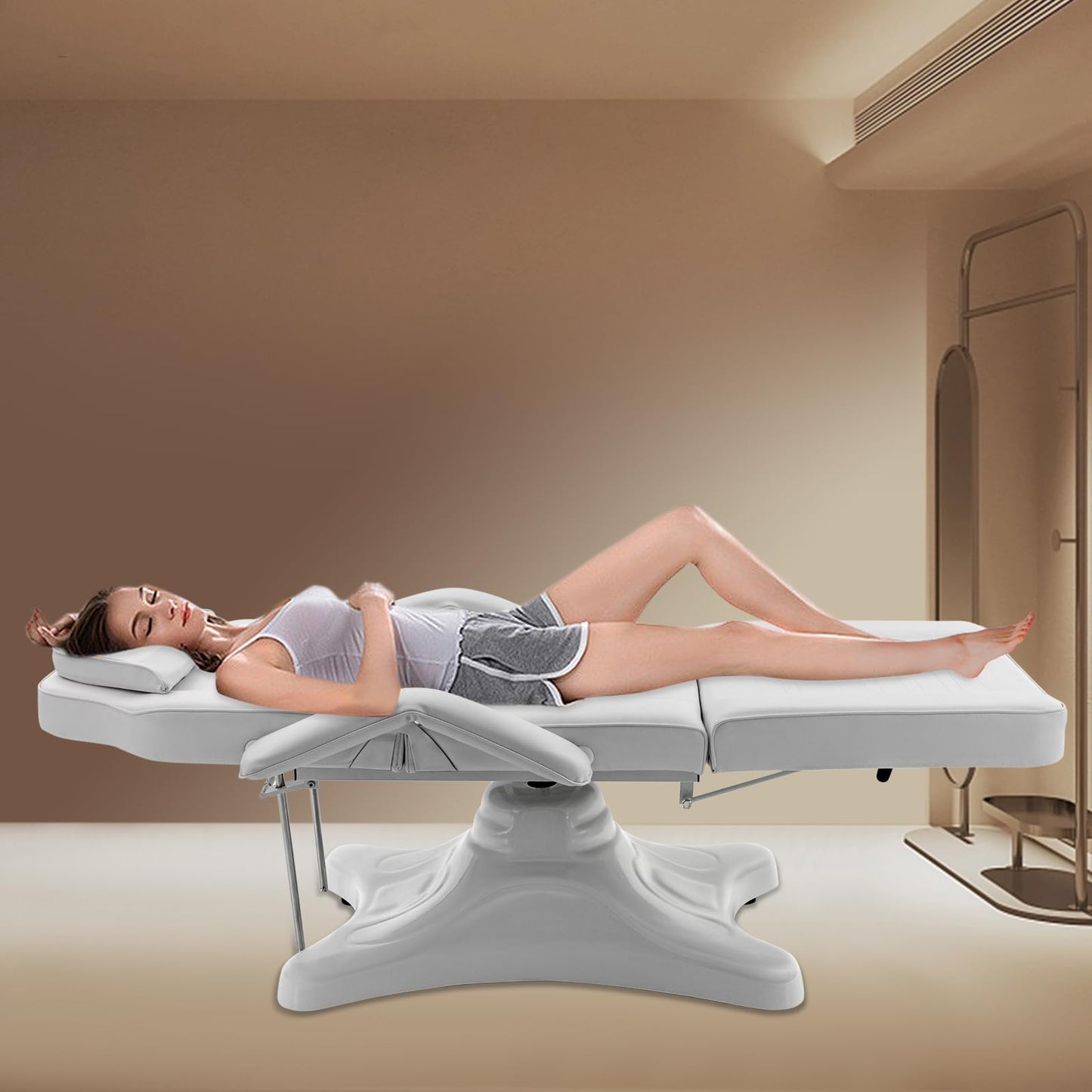 NIENIEE Hydraulic Adjustable Tattoo Chair, 441lbs Capacity 360° Rotation Multi-Purpose Facial Bed for Spa, Beauty Salon and Clinic