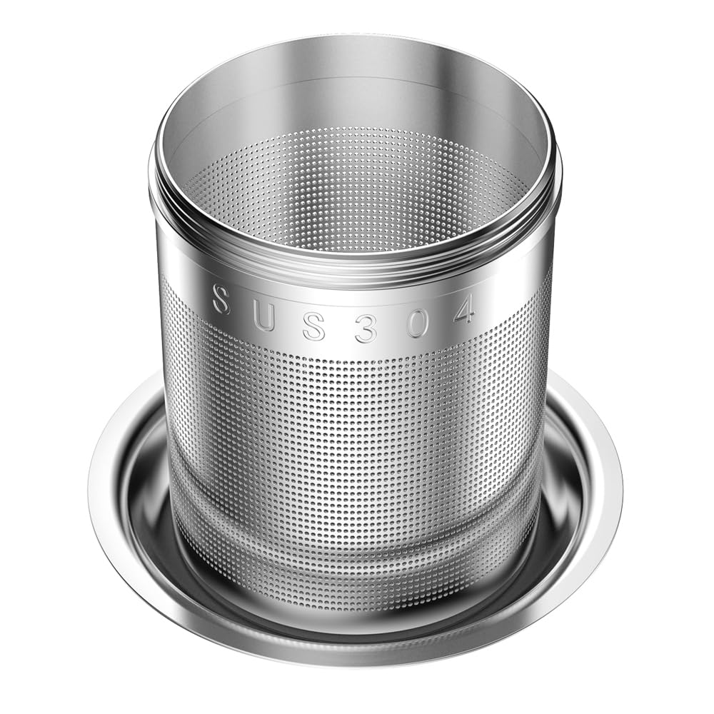 Lyxa SR 2 Pack 18/8 Stainless Steel Tea Infuser, Extra Fine Mesh Tea Infusers for Loose Tea, Tea Strainer Steeper Filter for Brew Tea, Spices & Seasonings (2)