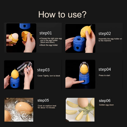 SQRMINI Electric Egg Spinner, Eggs Yolk White Mixer, Egg Whisk Kitchen Gadgets, Portable/Rechargeable Mix Egg in Shell Golden Egg Maker