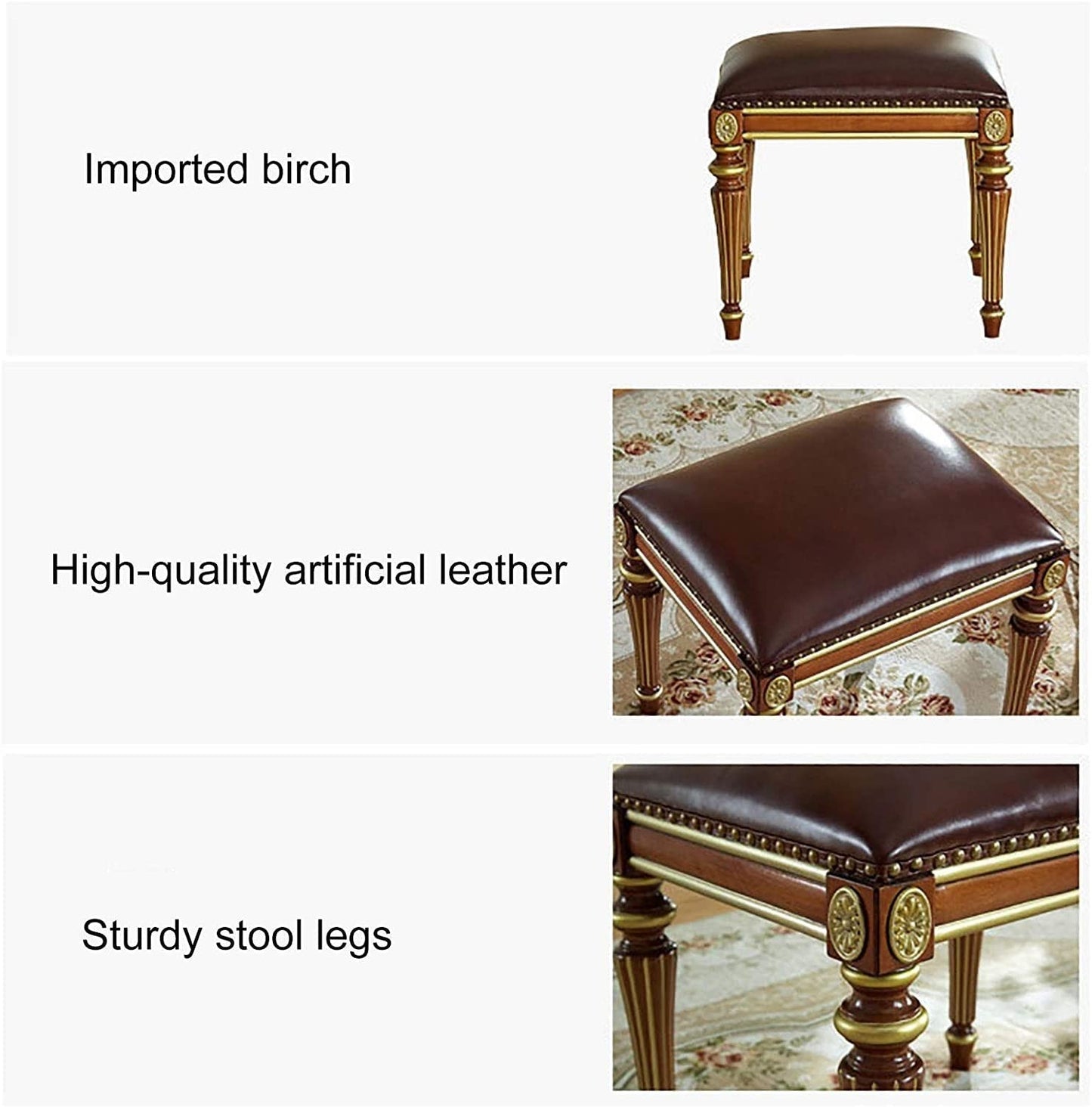 GAZOGJ Piano Bench with Solid Wood Stool Legs,Modern Piano Seat,Padded Cushion Piano Stool,Keyboard Bench and Vanity Stool