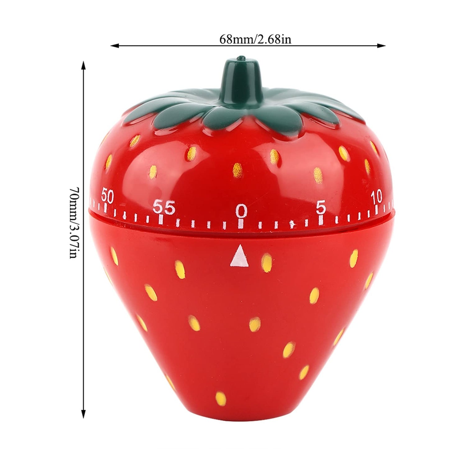 Fayelume Mechanical Kitchen Timer, Egg Timer Cute, Wind up Timer Manual, Visual Timer, Cooking Timer Trawberry Shaped for Classroom Hard Boiled Eggs