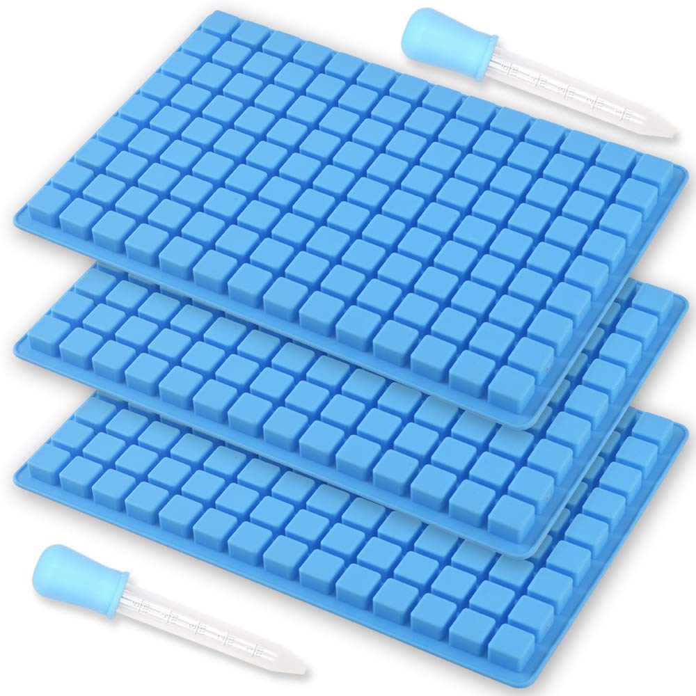 ionegg 126 Cavity Square Silicone Mold, for Making Chocolate Candy, Mini Ice Cube Tray, Truffles Pralines, 3 Packs
