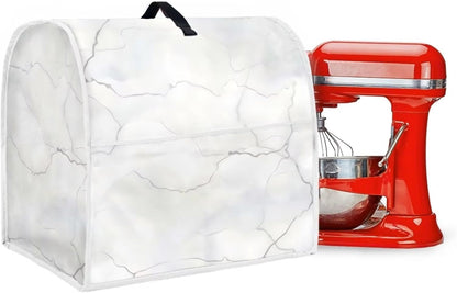 Marbling Print Auto Mixer Cover, Compatible with 5-8 Quarts Large Blender, Washable Dust Proof Kitchen Appliance Cover