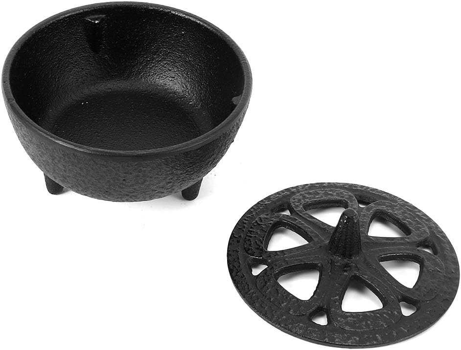 Black Iron Shaped Incense Burner, Sturdy Home Decor, Convenient for Aromatherapy with Sand