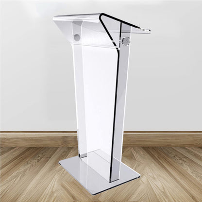 JOuan Lectern Podium Stand, Acrylic Church Podium, Portable Podium Stand, Vertical Podium School Training Lecture Church Event Celebration Host Stage Hotel Reception Desk