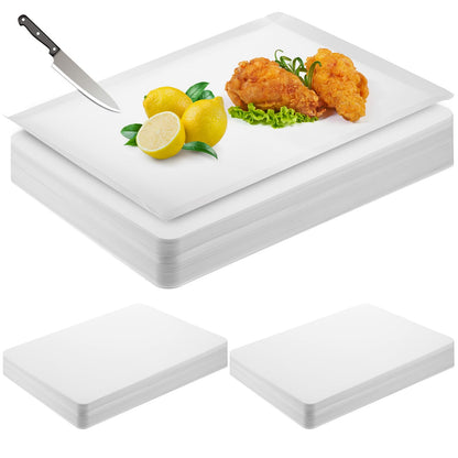 Hushee 120 Count Disposable Cutting Board Sheets 10 x 13 Inch Flexible Plastic Disposable Sheets Cutting Mat Large Chopping Boards for Kitchen Cooking Traveling Camping Tailgating BBQ