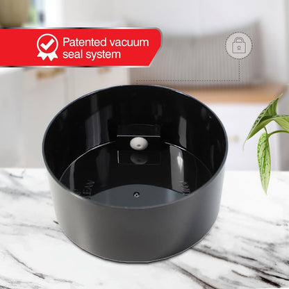 Coffeevac 1LB – Patented Airtight Container | Multi-use Vacuum Container Works as Smell Proof Containers for Ground Coffee and Coffee Bean Containers. White Floral