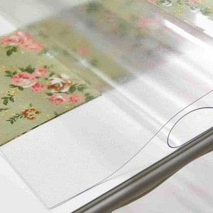 16 20 Inch 1.5mm NECAUX Custom x Frosted Desk Cover Protector, Thick Plastic Desk Pad Mat, Table Cover Tablecloth