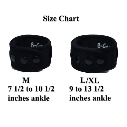 B-Great Ankle Band for Men and Women Compatible with Fitbit Flex 2/One/Zip/Charge 2/Alta HR or Garmin Vivofit/2/3/4/JR Fitness Tracker (Black, Medium)