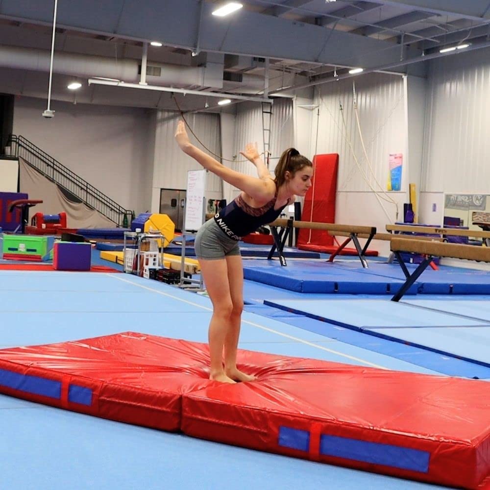 Tumbl Trak Soft Mat Crash Pad, 5ft x 10ft x 8in Single Density Foam Cushion for Gymnastics Tumbling Mat, Parkour, Cheer, Dance, Martial Arts and Kids Sensory Play