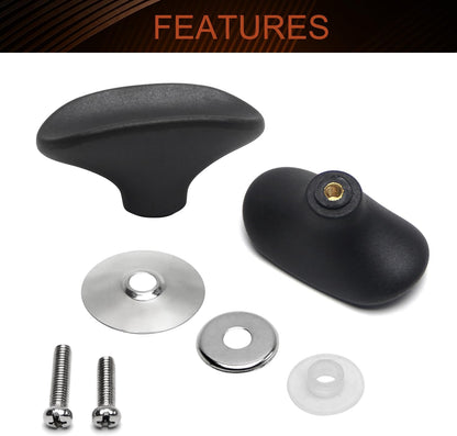 MroMax Universal Pot Lid Cover Knob Handle, Replacement Knob for Kitchen Cookware, Black Leaves, 5Pcs