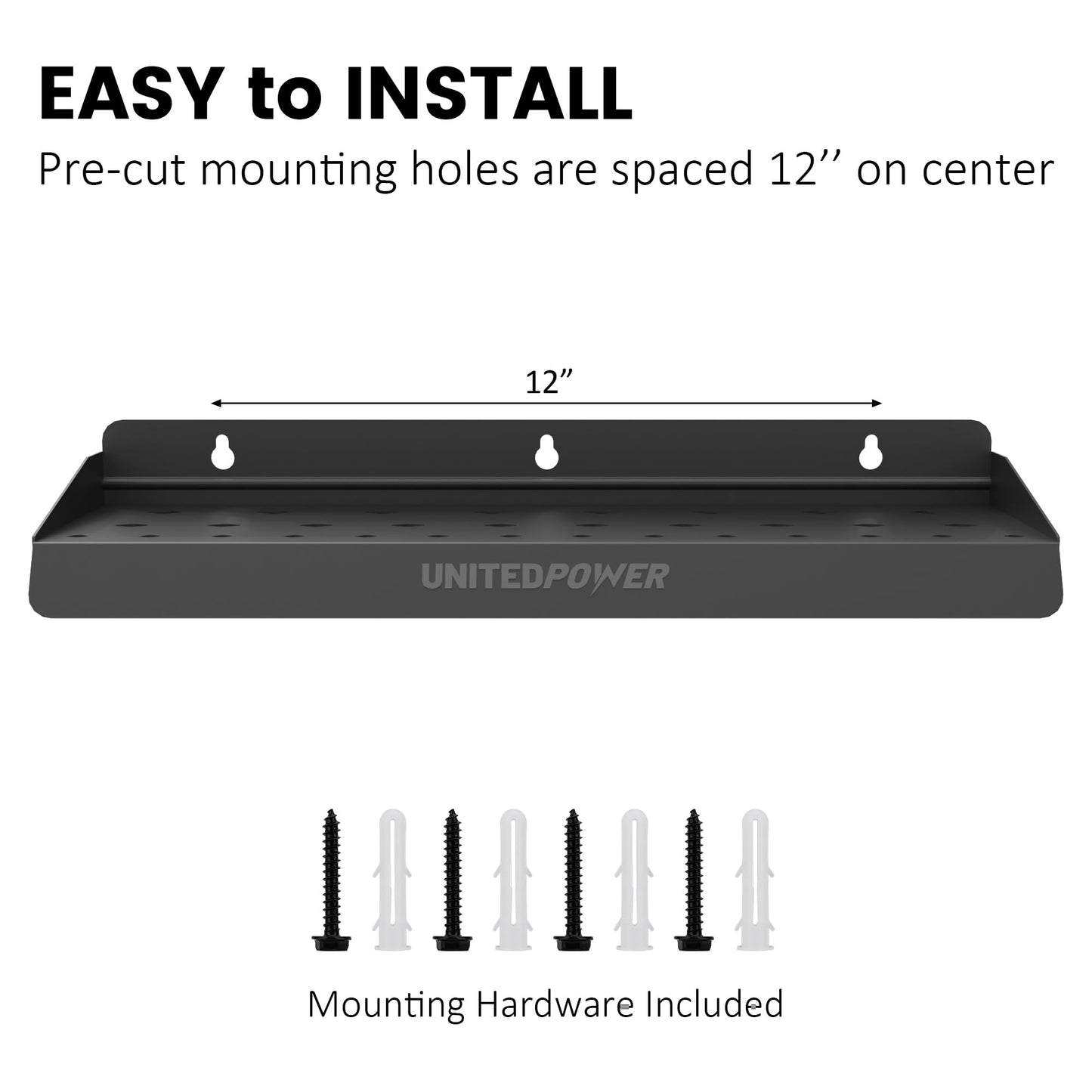 UNITEDPOWER Screwdriver Holder, Wall Mount Storage Rack Organizer for Workshop, Shed, Garage, Home, Stores up to 32 Screwdrivers or Small Tools
