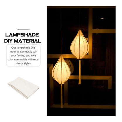 Mobestech Lampshade Material Roll Pre-Cut Flax Fabric Diy Lamp Cover Sheet for Table and Floor Lamps 62.20X39.37 Inches Light Shade Material for Home Decor Projects