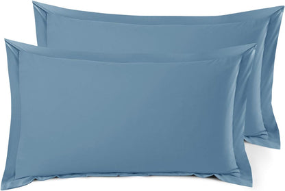 Nestl Soft Pillow Shams Set of 2 - Hotel Style Premium Microfiber Pillow Covers, King 20"x36", Blue Heaven