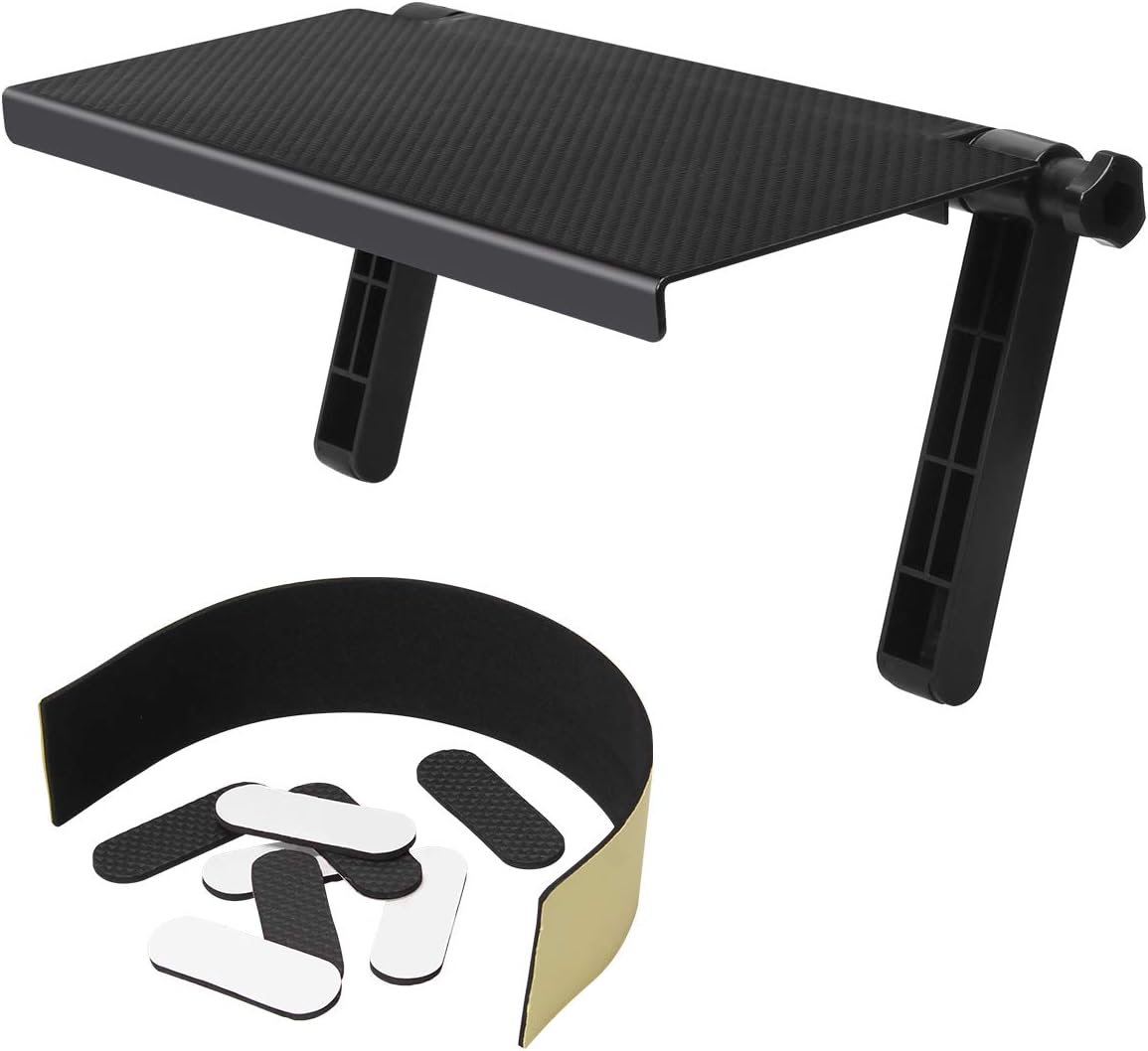 13 Inch AHIER Cable Box Shelf for Wall Mounted TV, TV Top Shelf Mount on Desktop Computer Monitor to Hold Cable Boxes