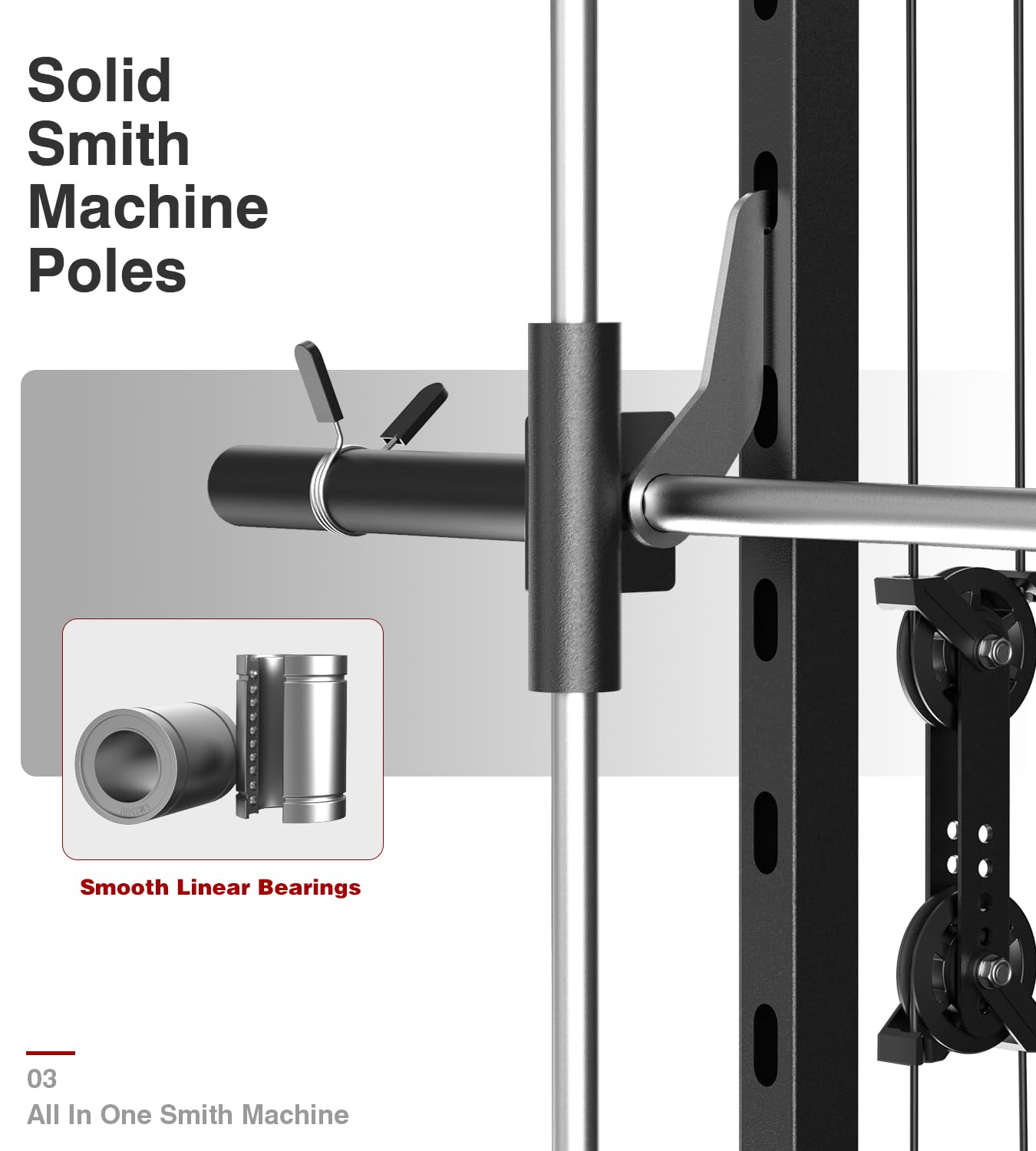 DONOW Smith Machine with Weight Stacks, Multi Function Home Gym System Training Power Cage Squat Rack Dual Cable Crossover Machine All in One