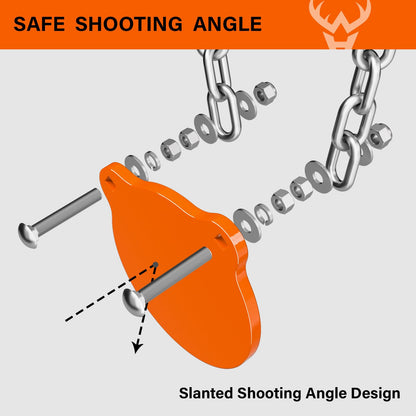 Highwild AR500 Steel Targets System 1/2" Thick Steel Shooting Targets with Stand, 63" Adjustable Width, 4", 6", 8" Shooting Gongs + 7" x 12" Torso with 1 Stand, 2 Extension Brackets & 4 Mounting Kits