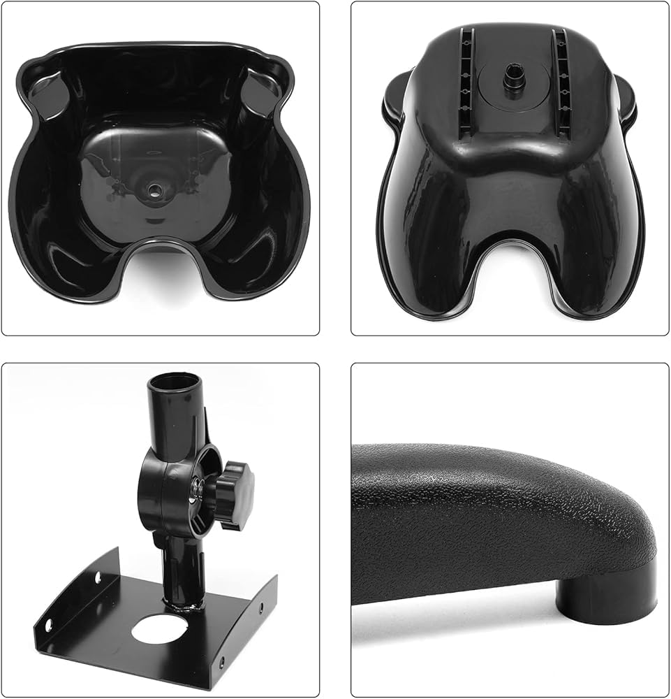 Mobile Shampoo Basin Sink Stand Portable Large Salon Hair Hairdressing Back Wash Shampoo Bowl Deep Basin Hair Washing Sink with Height Adjustable