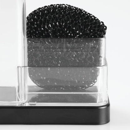 6" 3.5" 8.25", iDesign Forma BPA-Free Plastic Soap and Sponge Sink Organizer Caddy - x x Clear/Matte Black