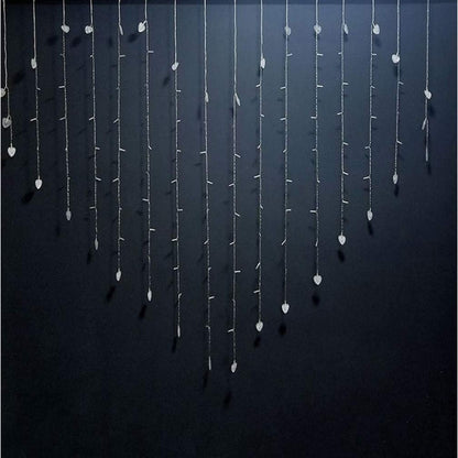 Heart-Shaped LED Curtain Lights - Romantic Red Waterfall Decor