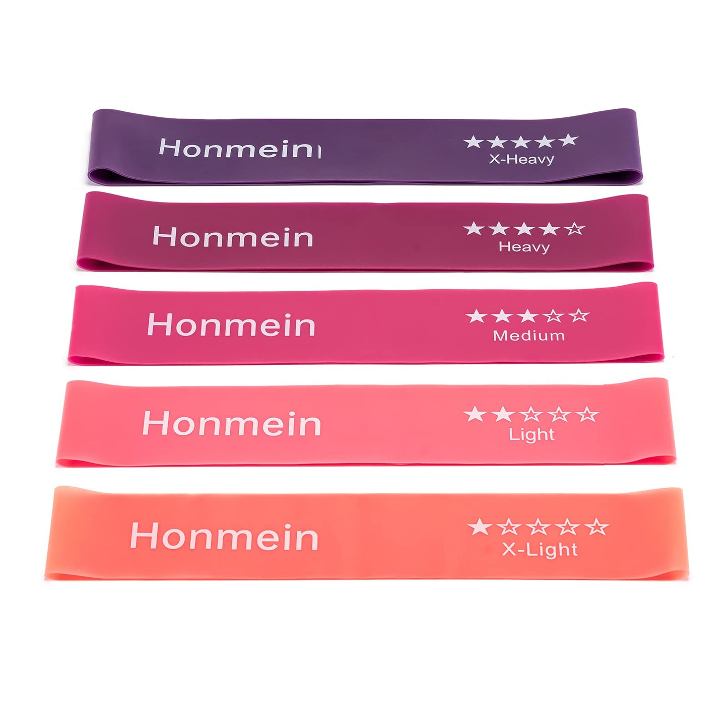 Resistance Bands for Working Out, Exercise Bands with 5 Resistance Levels Fit for Home Fitness, Strength Training, Natural Latex Resistance Band Include Instruction Guide and Carry Bag