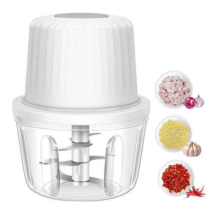 400ML Electric Garlic Chopper, 6 Blades Garlic Grinder Mini Vegetable Chopper, USB Portable Veggie Chopper, Onion Mincer, Food Processor for Ginger, Chili, Fruit, Meat