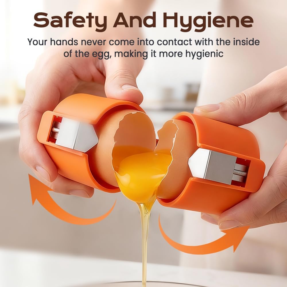 2026 New Egg Shell Opener, Stainless Steel Egg Cracker Tool, Multifunctional Egg Shell Opener for Raw & Hard-Boiled Eggs,Handheld Kitchen Gadget for Easy Peeling & Separating (MIXED, 3PCS)