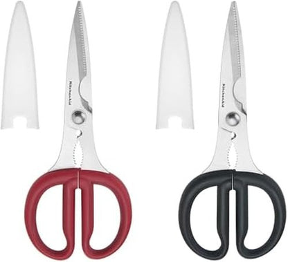 KitchenAid Multipurpose Shear Set - Versatile Scissors with Nutcracker & Bottle Opener | Ergonomic Handles, 2-Piece