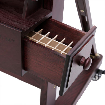 MEEDEN Extra-Large Art Painting Easel - Professional Artist Crank With Height Adjustable 71" to 98" - Heavy Duty Beech Wood Studio H Frame Stand for Painting Canvas up to 83"
