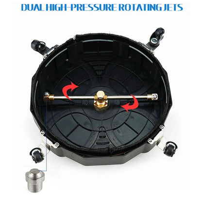 13inch Pressure Washer Surface Cleaner Power Washer Attachment Heavy Duty 1/4" Quick Connector Floor Power Washer for Terraces Pathway Decks