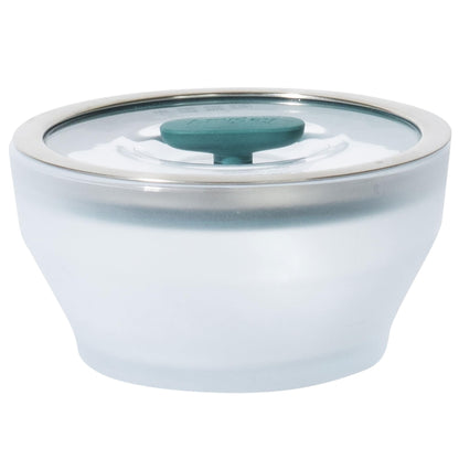 Anyday 4-Cup Microwave Cookware & Glass Container with Glass Lid, Plastic-Free Deep Food Storage | Stackable Airtight Steamer with Vented Lid for Microwave-Safe Reheating, Steaming Vegetables & Rice