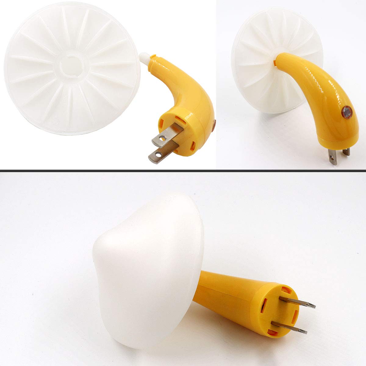 AUSAYE Sensor LED Night Light Plug in Wall Lamp, Energy Saving NightLight Cute Mushroom Night Lights for Adults Kids Bedroom,Bathroom,Toilet, Stairs, Kitchen,Hallway Corridor Warm White