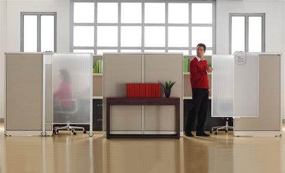 Quartet Workstation Privacy Screen, 36" x 48", For Cubicle or Office, Adjustable Height, Sliding, Sturdy Aluminum Frame, Includes Attachable Whiteboard (WPS1000)