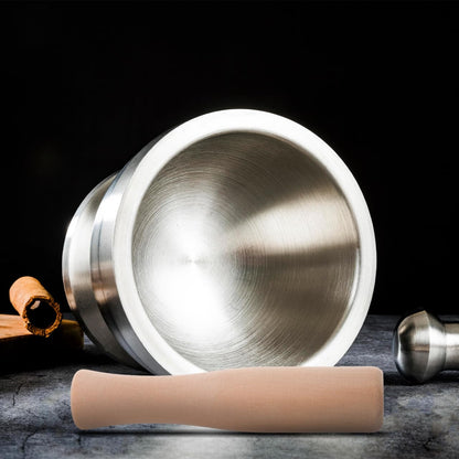 STOBAZA Beech Wood Food Grinding Rod 5.51 Inch Kitchen Pestle Tool for Garlic Ginger Spices Crushing and Potato Mashing