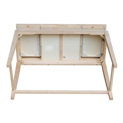 Solid Wood Vanity Table, Unfinished