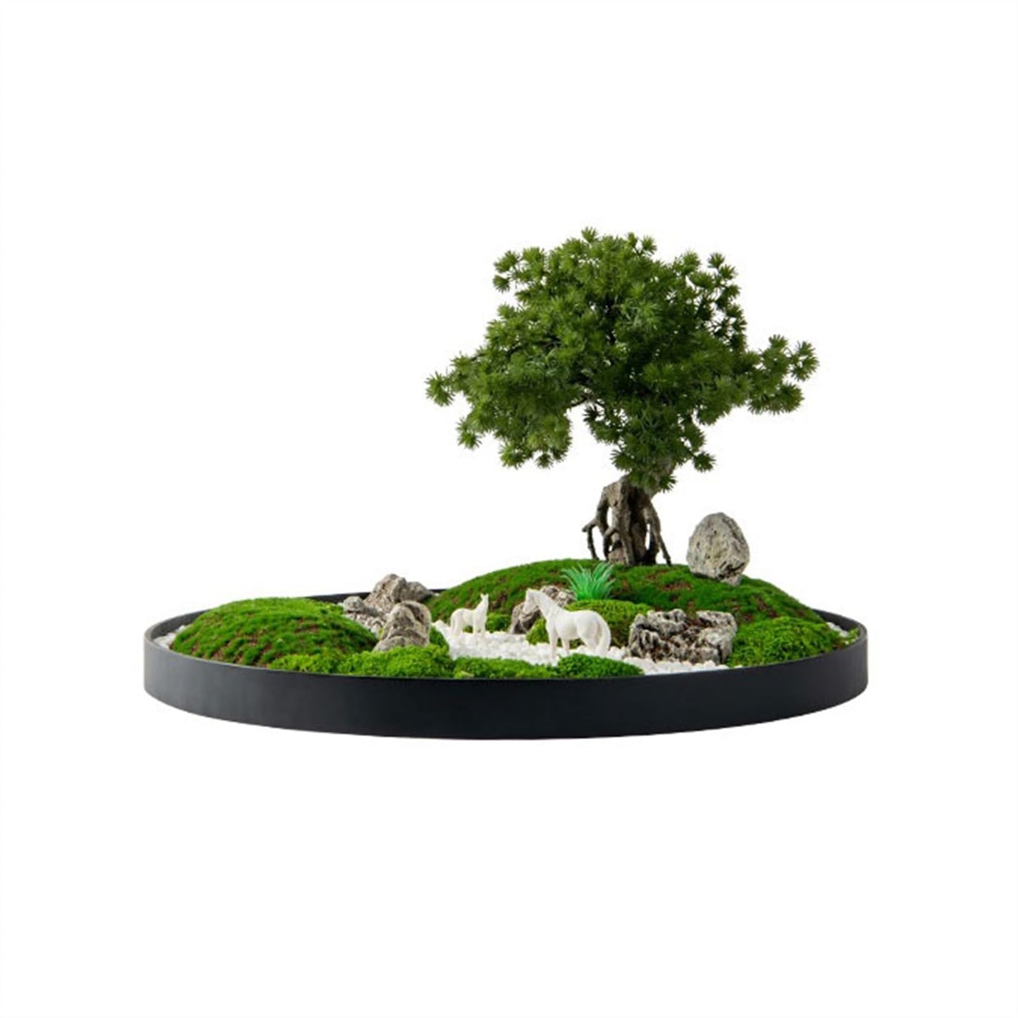 WANGHAI2024M Artificial Trees Round Table Center Turn Decorative Chinese Greenery Ornaments Light Luxury Floral Hotel Table Simulation Tree Ornaments Artificial Bonsai