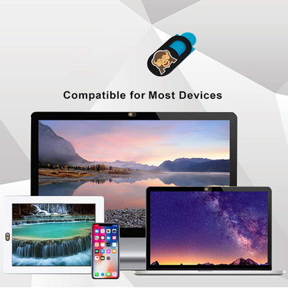 SIREG Webcam Cover Ultra Thin - Web Camera Cover fits Laptop,Tablet,Computer, Smartphone, Protect Your Privacy and Security,Strong Adhesive (Monkey-Black & 3 Pack)