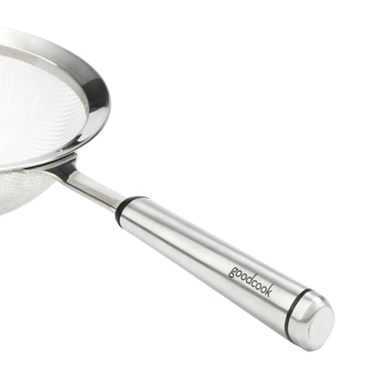 GoodCook Gourmet 6-inch Hand Strainer, Stainless Steel Diamond Shaped Ergonomic Handle with Hang Loop