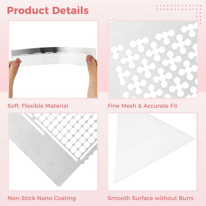 Varku Diamond Painting Ruler Set - 14 Pcs Stainless Steel Mesh Ruler With 4 Fixing Tools for Round & Square Drill Art